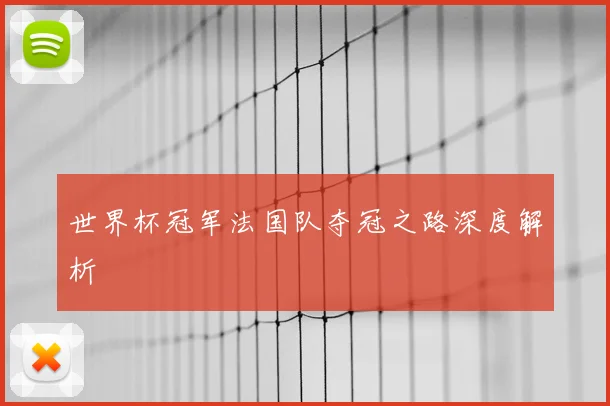 世界杯冠军法国队夺冠之路深度解析