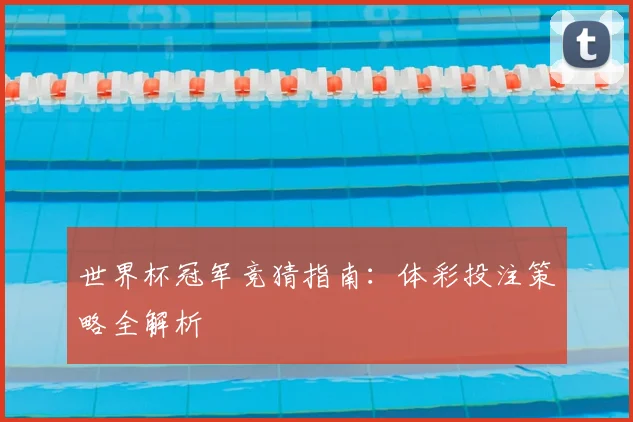 世界杯冠军竞猜指南:体彩投注策略全解析