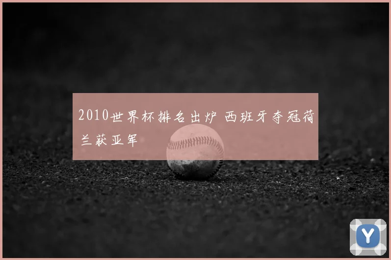 2010世界杯排名出炉 西班牙夺冠荷兰获亚军