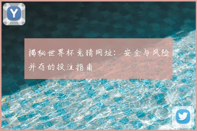 揭秘世界杯竞猜网址:安全与风险并存的投注指南
