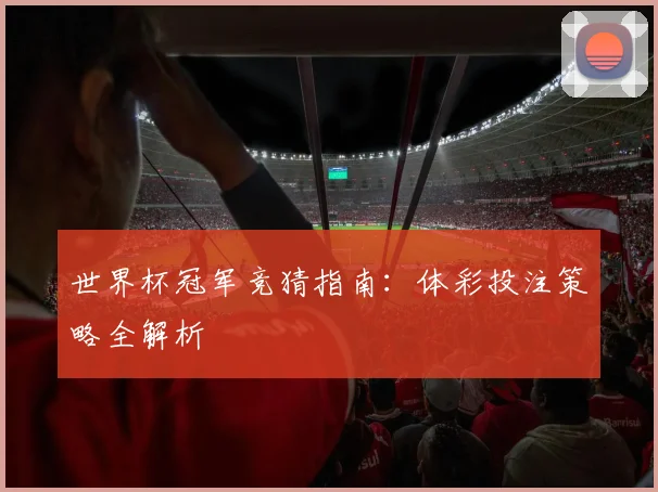 世界杯冠军竞猜指南:体彩投注策略全解析